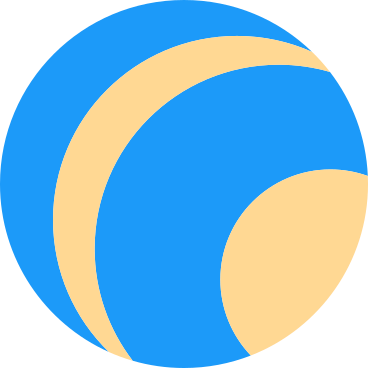 blue ball with yellow stripes PNG, SVG