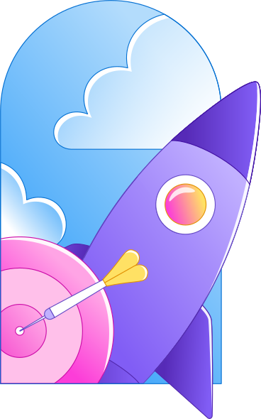 Hintergrund mit rakete und ziel PNG, SVG