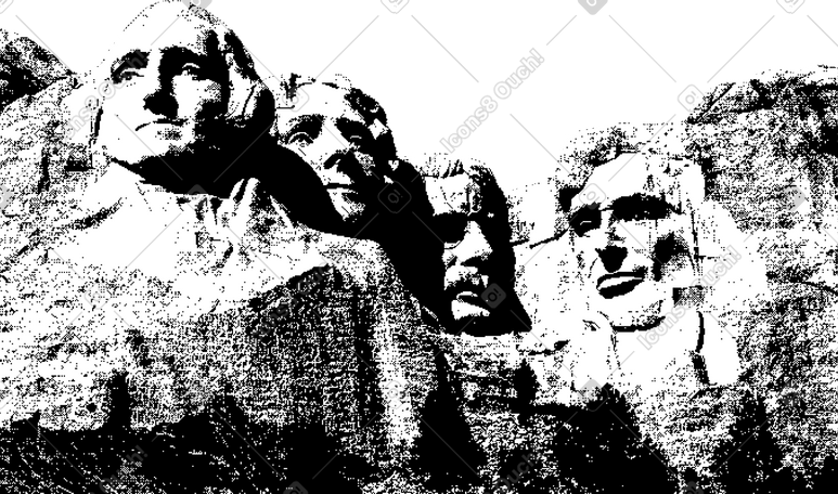 mount rushmore national memorial PNG, SVG