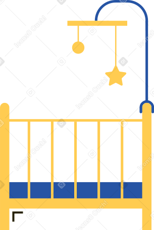 baby cot Illustration in PNG, SVG