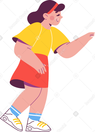 little girl holding something Illustration in PNG, SVG