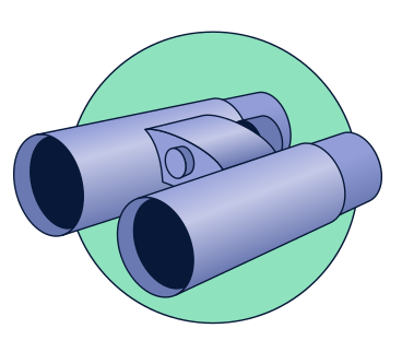 Enhancing vision with binoculars PNG, SVG