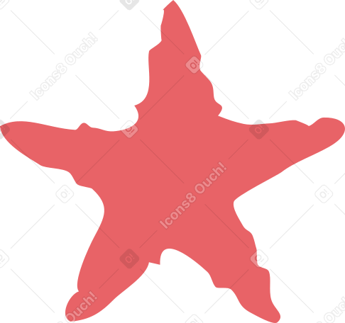 red star shape Illustration in PNG, SVG