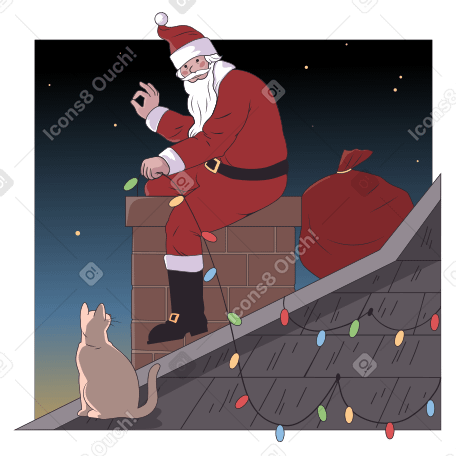 圣诞老人的魔法 PNG, SVG