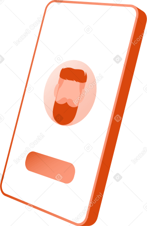 smartphone with a user icon on the screen PNG, SVG
