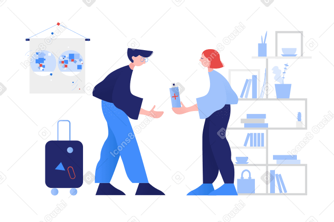 Wash your hands after coming home Illustration in PNG, SVG