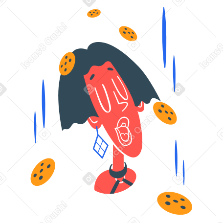Cookie rain Illustration in PNG, SVG