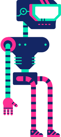 sitting robot Illustration in PNG, SVG
