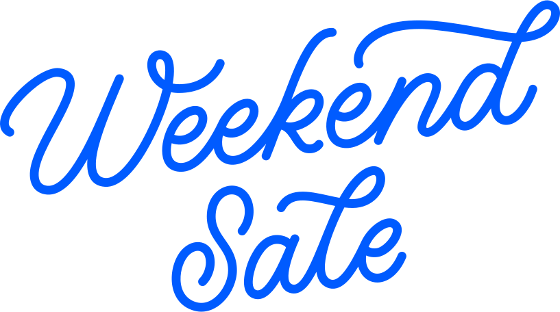 weekend sale lettering calligraphy style Illustration in PNG, SVG
