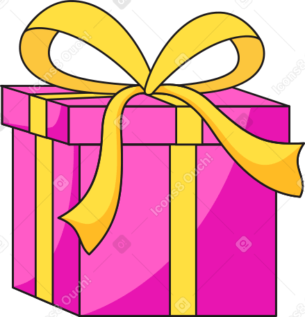 gift with a bow PNG, SVG