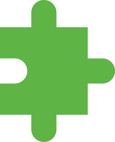 Green puzzle piece в PNG, SVG