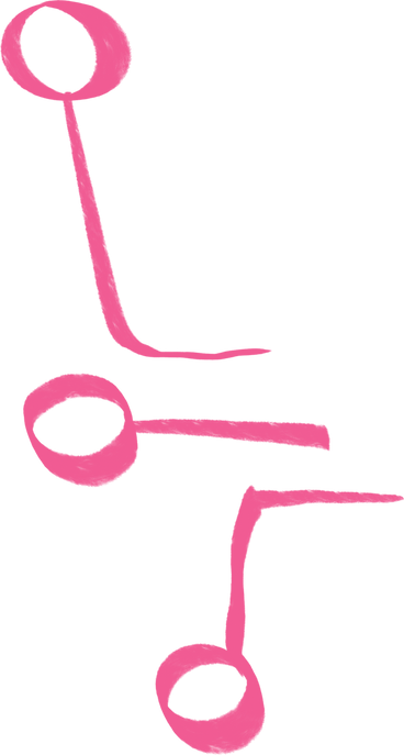 pink lines with circles on the end PNG, SVG