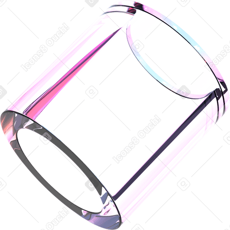3D Прозрачная стеклянная трубка в PNG, SVG