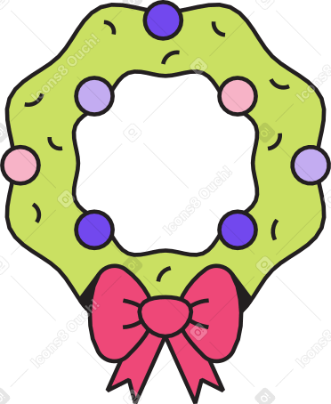 christmas wreath Illustration in PNG, SVG