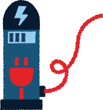 electric-car -charger Illustration in PNG, SVG