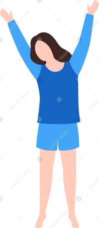 woman in pajamas Illustration in PNG, SVG