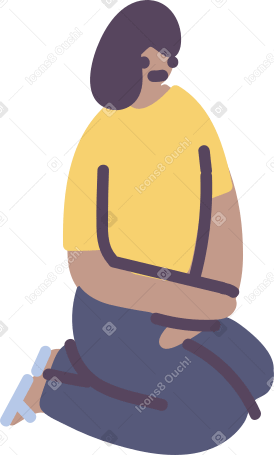 seated woman PNG, SVG
