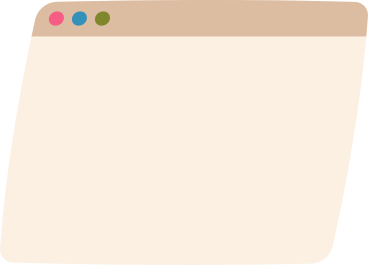 Browser beige con tre pulsanti PNG, SVG