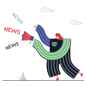 Girl is in a hurry to tell the news PNG, SVG