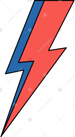 lightning bowie Illustration in PNG, SVG