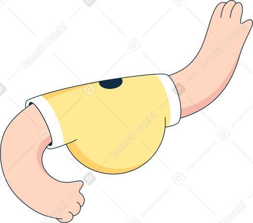 body in yellow t-shirt Illustration in PNG, SVG