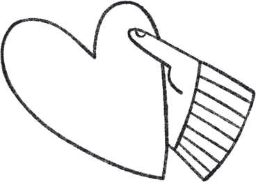 Hand holds the heart PNG, SVG