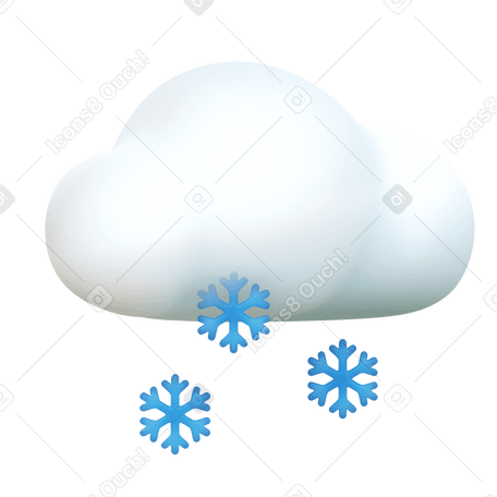 3D snow PNG, SVG