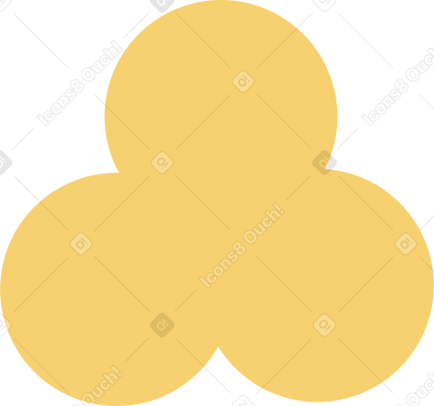 yellow trefoil PNG, SVG