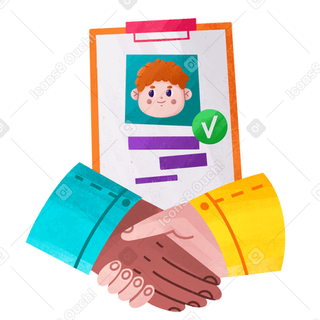 Hired employee Illustration in PNG, SVG
