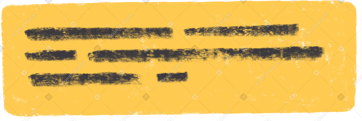 yellow rectangle with black lines of text PNG、SVG