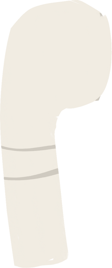 white wireless earbud PNG, SVG