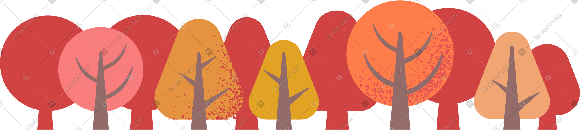 autumn forest PNG, SVG