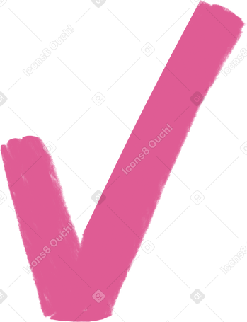 pink checkmark Illustration in PNG, SVG