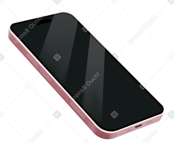 pink smartphone PNG、SVG