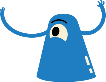 blue character with one-eyed PNG, SVG