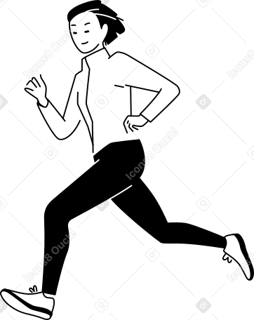 running woman PNG, SVG
