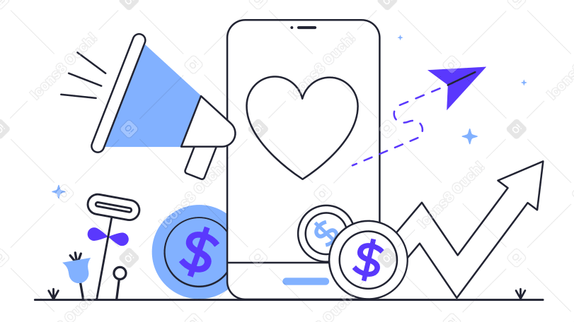 Phone with speaker, like, coins   PNG, SVG