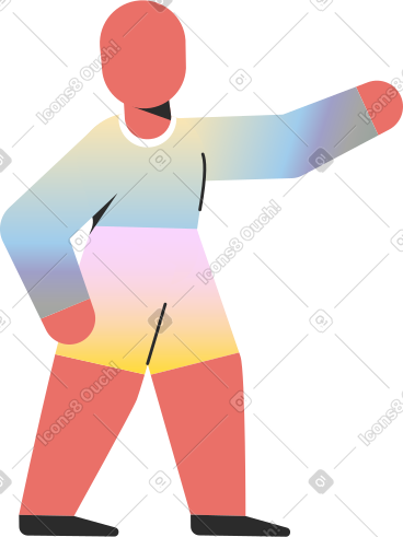 Child pointing PNG, SVG