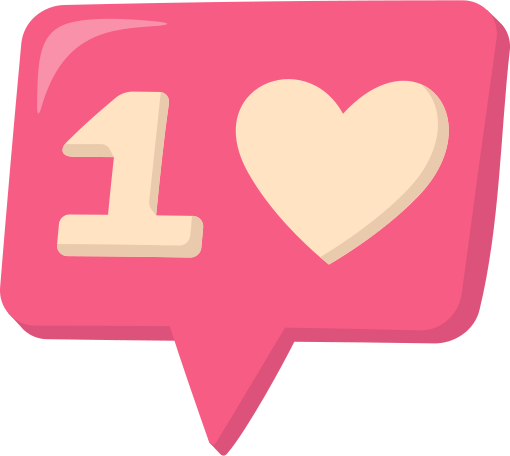 Pink Likes Plus One Icon のpngとsvgでのイラスト