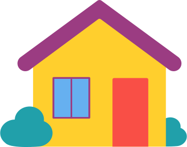 small house with bushes PNG, SVG
