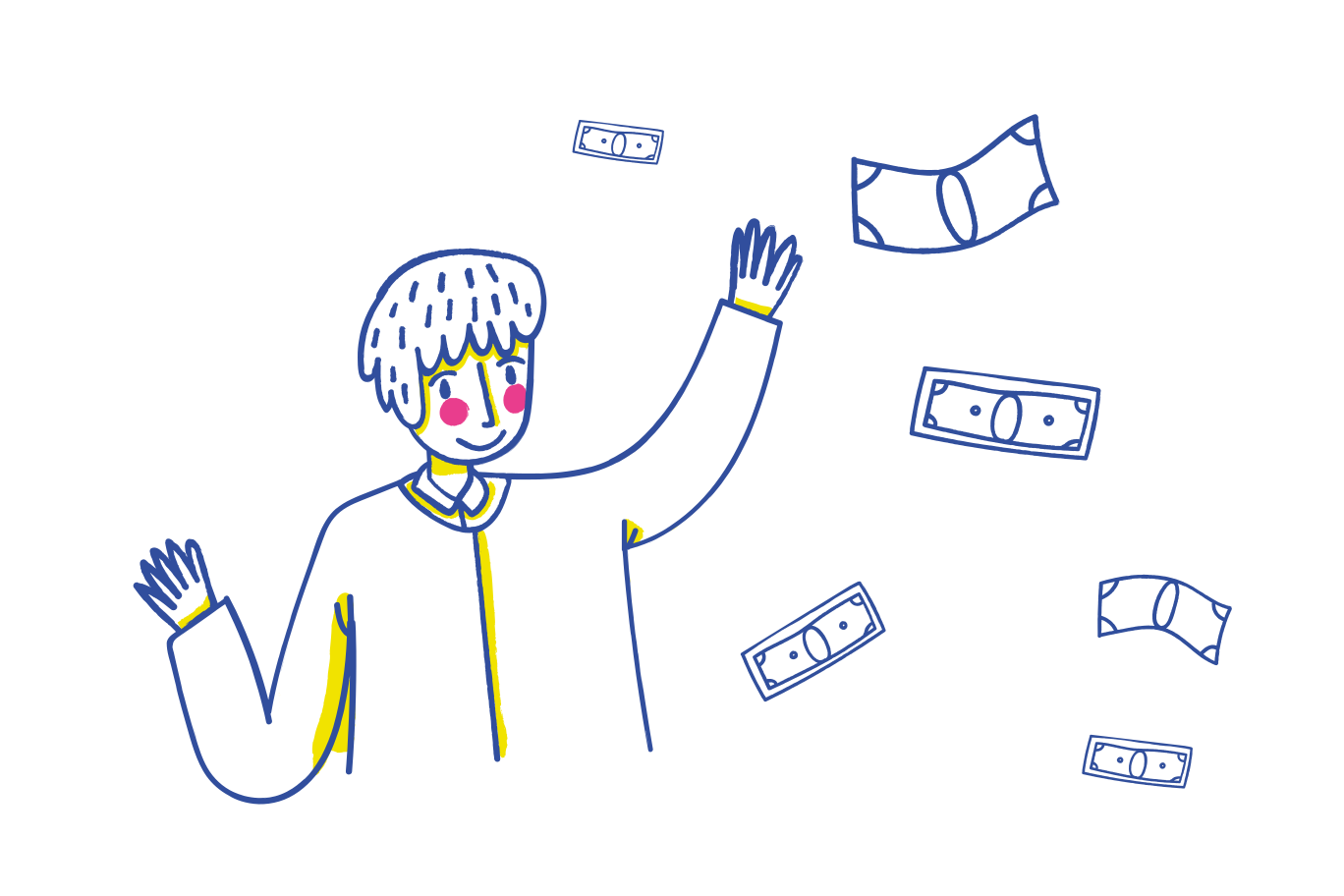 Wasting money Illustration in PNG, SVG