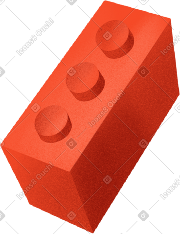 Red lego brick PNG, SVG