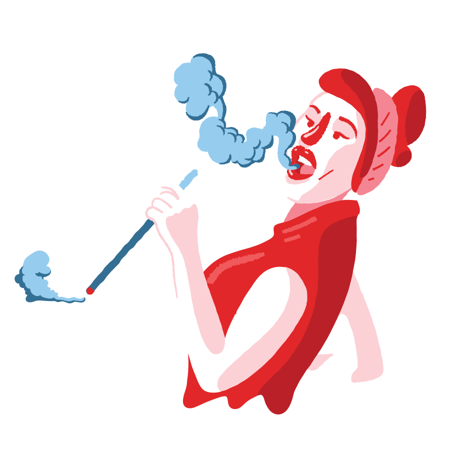 Smoking Illustration in PNG, SVG