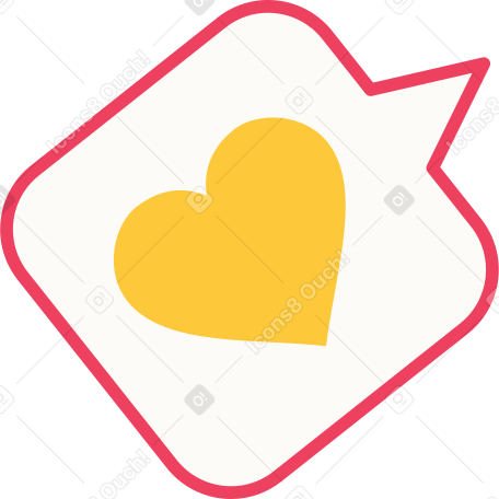 speech bubble with a heart inside PNG, SVG