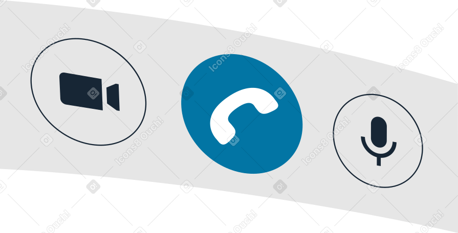 원근감 있는 화상 통화 버튼 PNG, SVG