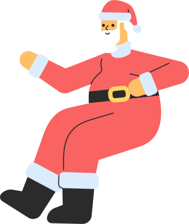 Santa sitting PNG, SVG