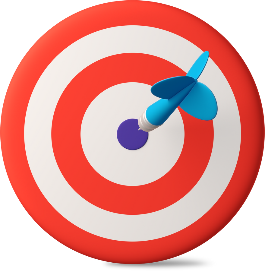 Target With Dart Arrow In Bullseye のpngとsvgでのイラスト