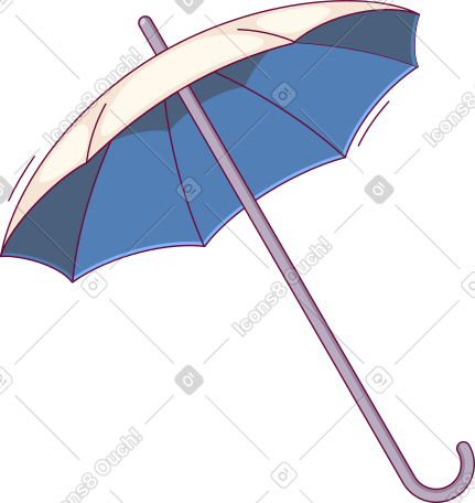 bicolor umbrella cane PNG, SVG