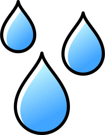 three drops of water PNG, SVG