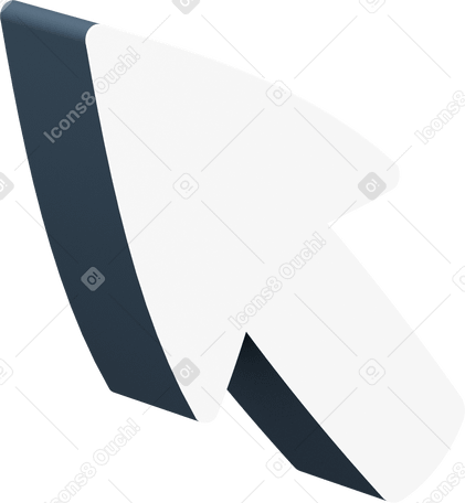 3D Cursor arrow with black shadow PNG, SVG